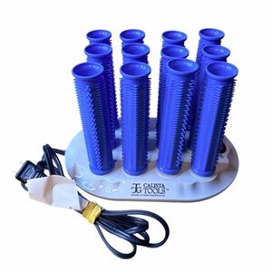 Calista Tools Ion Hot Rollers Long Set w Clips Electric Hair Styling Base w Case